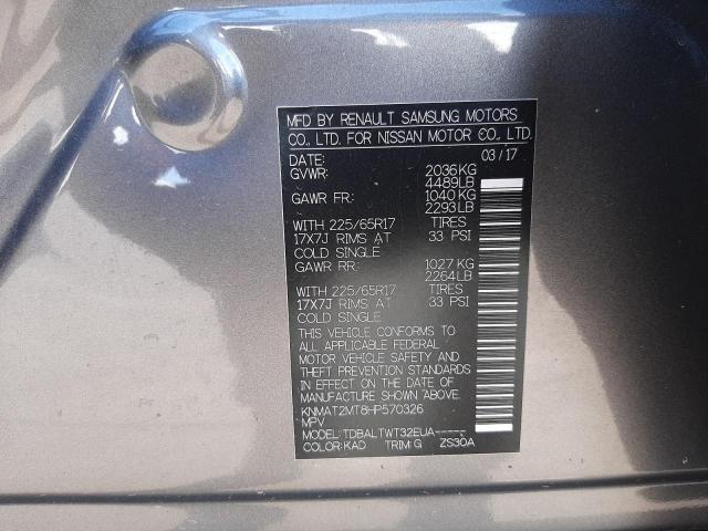 Photo 10 from auction – 2017 NISSAN ROGUE S with VIN KNMAT2MT8HP570326