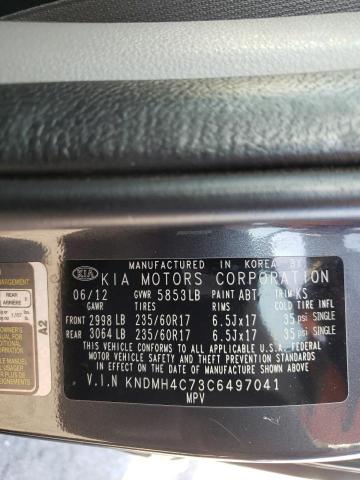 Photo 10 from auction – 2012 KIA SEDONA EX with VIN KNDMH4C73C6497041