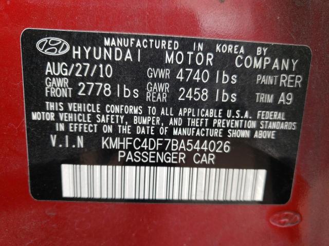 Photo 10 from auction – 2011 HYUNDAI AZERA GLS with VIN KMHFC4DF7BA544026