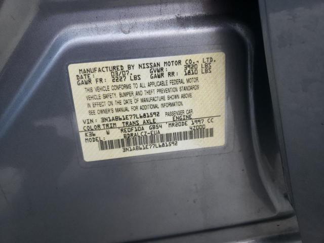 Photo 10 from auction – 2007 NISSAN SENTRA 2.0 with VIN 3N1AB61E77L681592