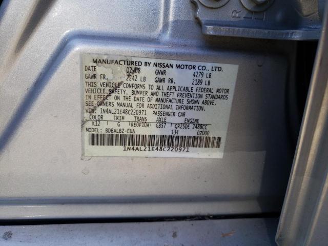 Photo 10 from auction – 2008 NISSAN ALTIMA 2.5 with VIN 1N4AL21E48C220971