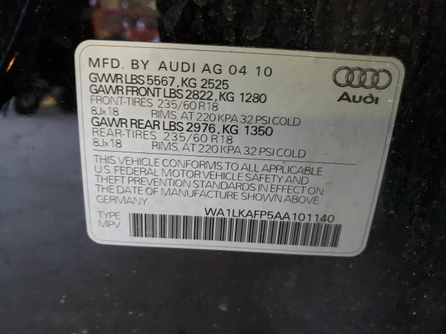 Photo 10 from auction – 2010 AUDI Q5 PREMIUM with VIN WA1LKAFP5AA101140
