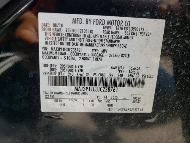 Photo 10 from auction – 2018 FORD ECOSPORT S with VIN MAJ3P1TE3JC238761