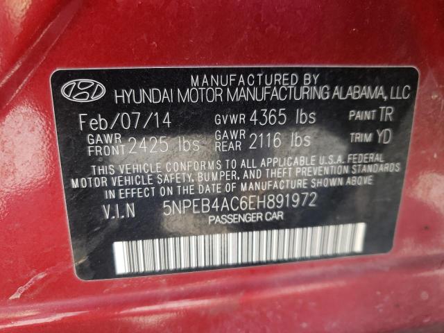 Photo 10 from auction – 2014 HYUNDAI SONATA GLS with VIN 5NPEB4AC6EH891972