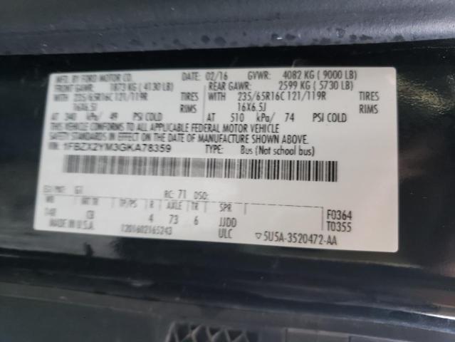 Zdjęcie 10 z aukcji – 2016 FORD TRANSIT T- z VIN 1FBZX2YM3GKA78359