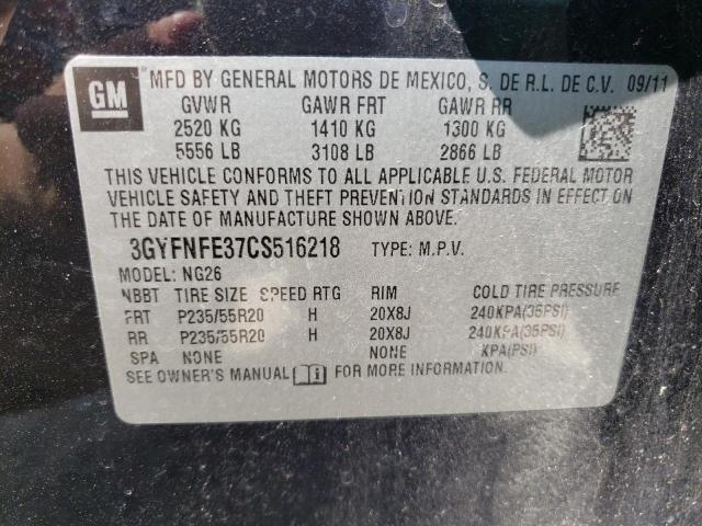 Photo 10 from auction – 2012 CADILLAC SRX PREMIU with VIN 3GYFNFE37CS516218