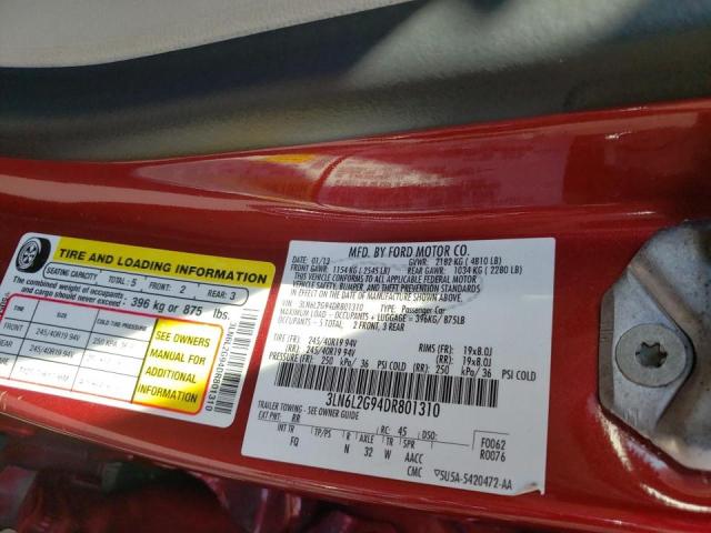 Photo 10 from auction – 2013 LINCOLN MKZ with VIN 3LN6L2G94DR801310