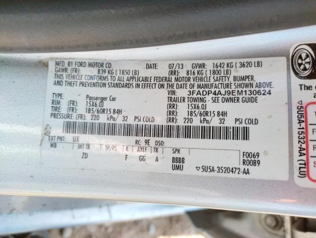Photo 10 from auction – 2014 FORD FIESTA S with VIN 3FADP4AJ9EM130624
