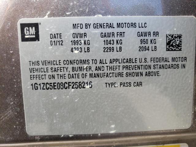 Photo 10 from auction – 2012 CHEVROLET MALIBU 1LT with VIN 1G1ZC5E08CF258216
