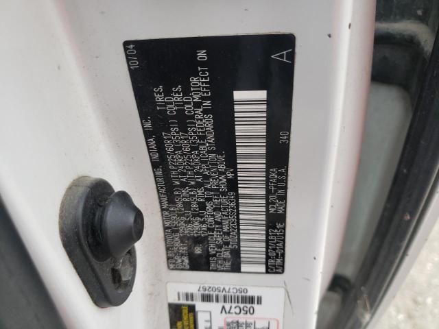 Photo 10 from auction – 2005 TOYOTA SIENNA with VIN 5TDZA22C95S236349