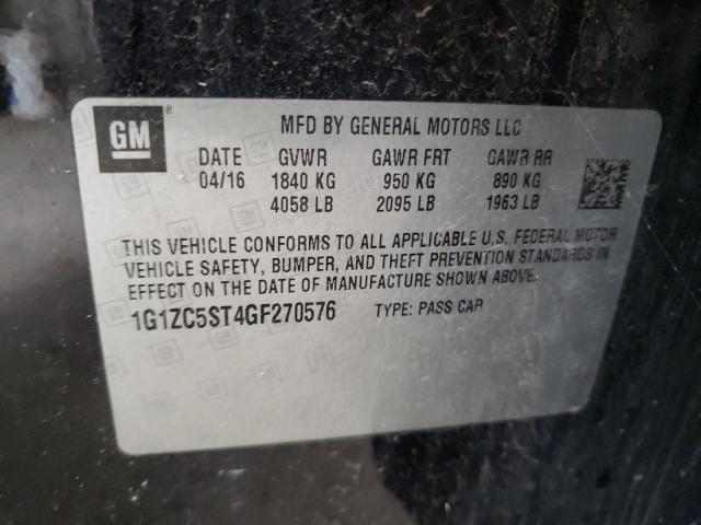Photo 10 from auction – 2016 CHEVROLET MALIBU LS with VIN 1G1ZC5ST4GF270576