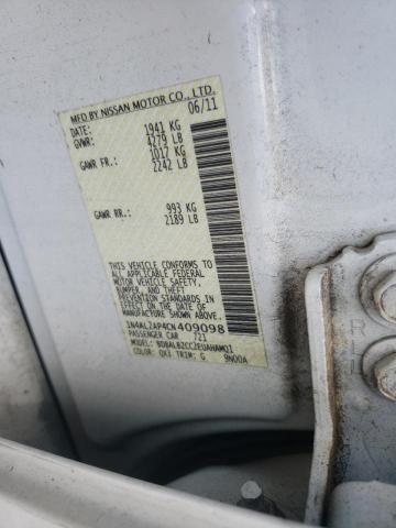 Photo 10 from auction – 2012 NISSAN ALTIMA BAS with VIN 1N4AL2AP4CN409098