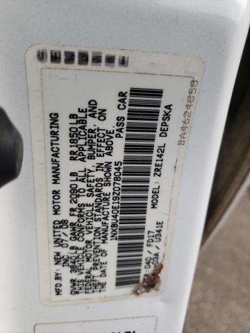 Photo 10 from auction – 2009 TOYOTA COROLLA BA with VIN 1NXBU40E19Z078045