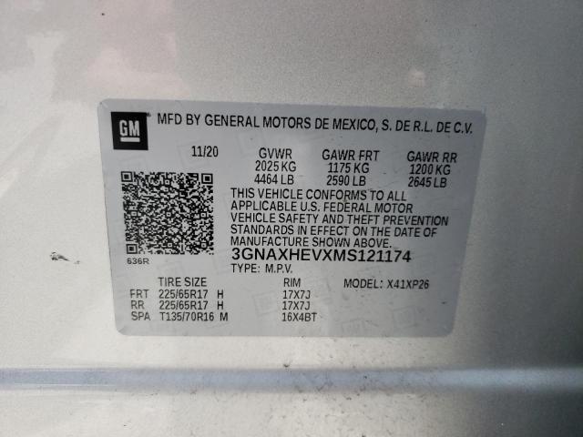 Photo 10 from auction – 2021 CHEVROLET EQUINOX LS with VIN 3GNAXHEVXMS121174