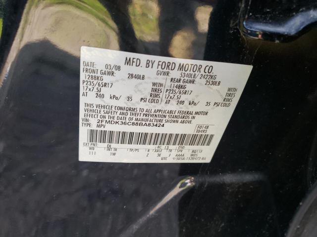 Photo 10 from auction – 2008 FORD EDGE SE with VIN 2FMDK36C88BA83424