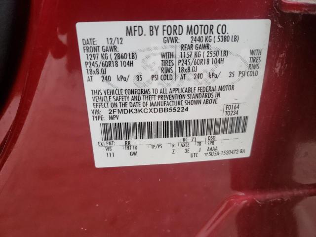 Photo 10 from auction – 2013 FORD EDGE LIMIT with VIN 2FMDK3KCXDBB55224