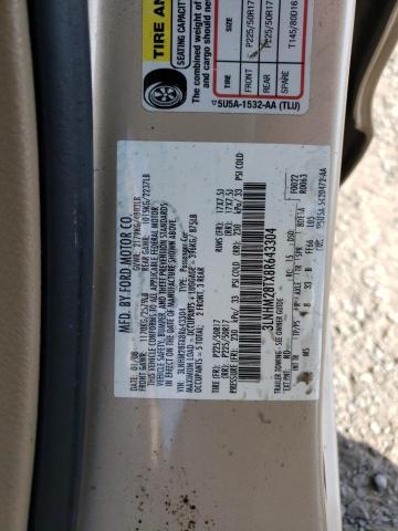 Photo 10 from auction – 2008 LINCOLN MKZ with VIN 3LNHM28TX8R643304
