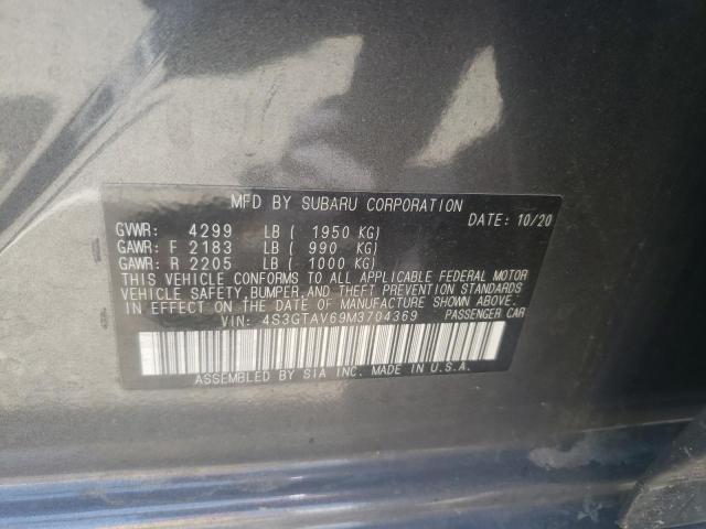 Photo 10 from auction – 2021 SUBARU IMPREZA PR with VIN 4S3GTAV69M3704369