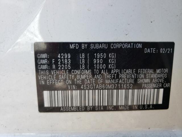 Photo 10 from auction – 2021 SUBARU IMPREZA with VIN 4S3GTAB60M3711652