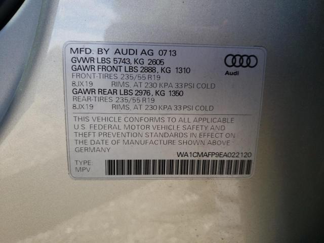 Photo 10 from auction – 2014 AUDI Q5 TDI PRE with VIN WA1CMAFP9EA022120