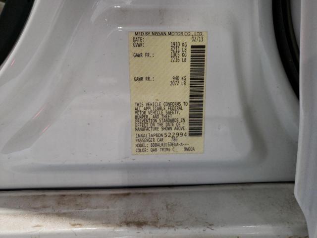 Photo 10 from auction – 2013 NISSAN ALTIMA 2.5 with VIN 1N4AL3AP6DN522994