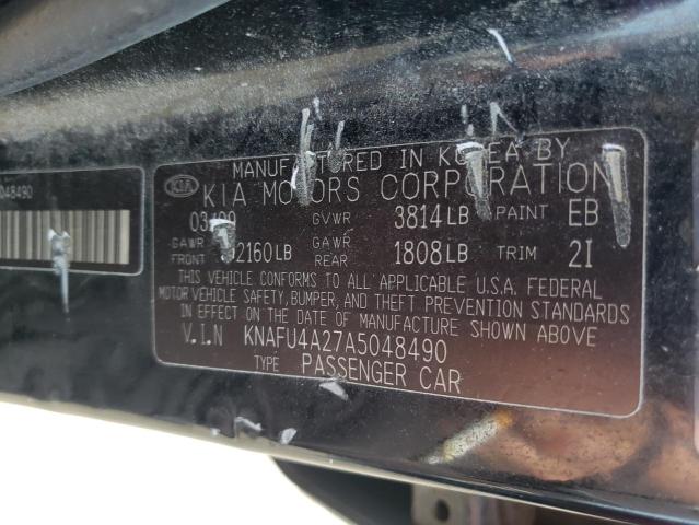 Photo 10 from auction – 2010 KIA FORTE EX with VIN KNAFU4A27A5048490