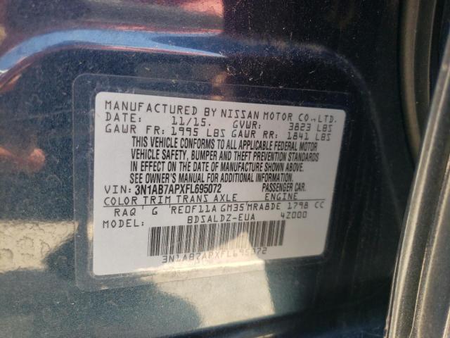 Photo 10 from auction – 2015 NISSAN SENTRA S with VIN 3N1AB7APXFL695072