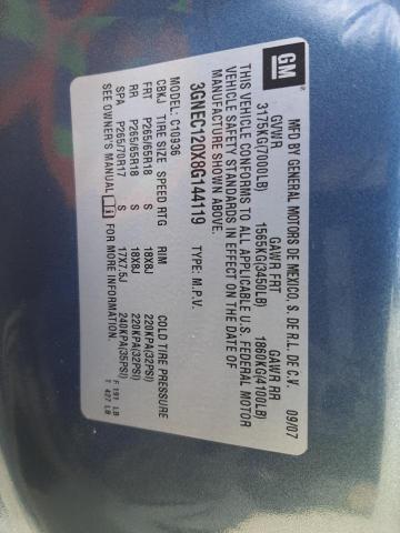 Photo 10 from auction – 2008 CHEVROLET AVALANCHE with VIN 3GNEC120X8G144119