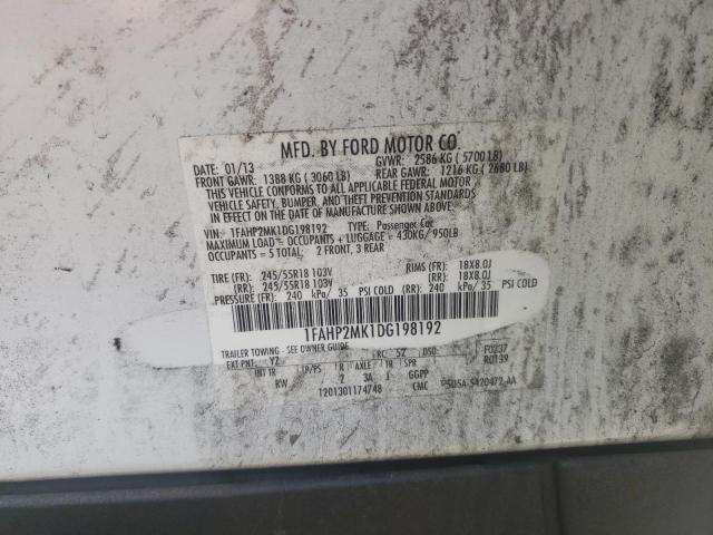 Photo 10 from auction – 2013 FORD TAURUS with VIN 1FAHP2MK1DG198192