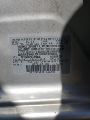 Photo 10 from auction – 2014 NISSAN VERSA S with VIN 3N1CN7AP8EL818835