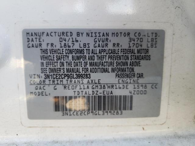 Photo 10 from auction – 2016 NISSAN VERSA NOTE with VIN 3N1CE2CP9GL399283