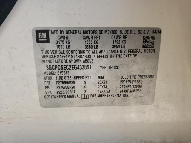 Photo 10 from auction – 2014 CHEVROLET SILVERADO with VIN 3GCPCSEC2EG433861