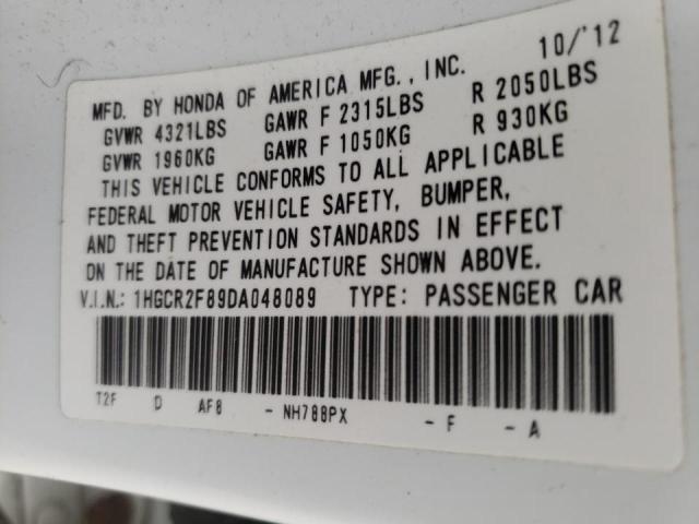 Photo 10 from auction – 2013 HONDA ACCORD with VIN 1HGCR2F89DA048089