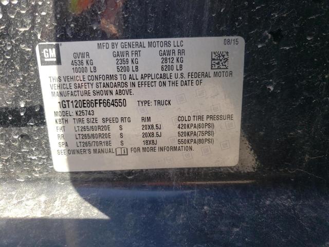 Photo 10 from auction – 2015 GMC SIERRA K25 with VIN 1GT120E86FF664550