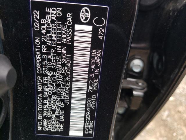 Photo 10 from auction – 2022 TOYOTA COROLLA LE with VIN JTDEAMDE7NJ054011