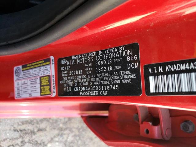Photo 10 from auction – 2013 KIA RIO LX with VIN KNADM4A35D6118745