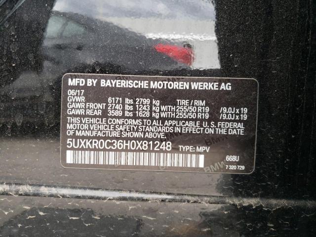 Photo 10 from auction – 2017 BMW X5 XDRIVE3 with VIN 5UXKR0C36H0X81248