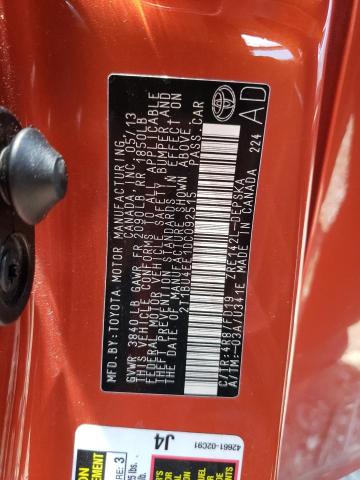 Photo 10 from auction – 2013 TOYOTA COROLLA BA with VIN 2T1BU4EE1DC092515