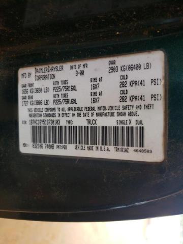 Photo 10 from auction – 2001 DODGE RAM 1500 with VIN 1B7HC16Y51S730103