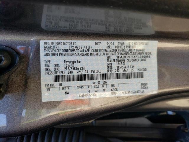 Photo 10 from auction – 2014 FORD FOCUS SE with VIN 1FADP3F2XEL310966