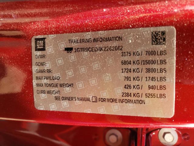 Photo 10 from auction – 2019 GMC SIERRA K15 with VIN 1GTR9CED4KZ262662