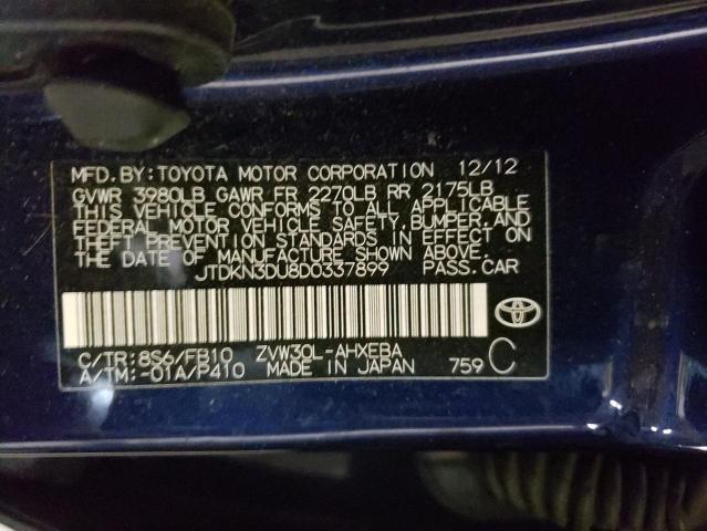 Photo 10 from auction – 2013 TOYOTA PRIUS with VIN JTDKN3DU8D0337899