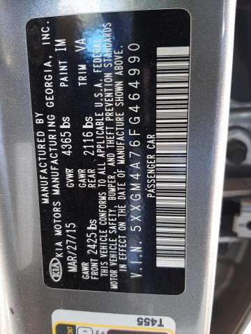 Photo 10 from auction – 2015 KIA OPTIMA LX with VIN 5XXGM4A76FG464990