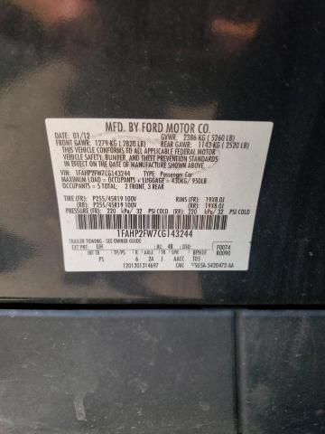 Photo 10 from auction – 2012 FORD TAURUS LIM with VIN 1FAHP2FW7CG143244