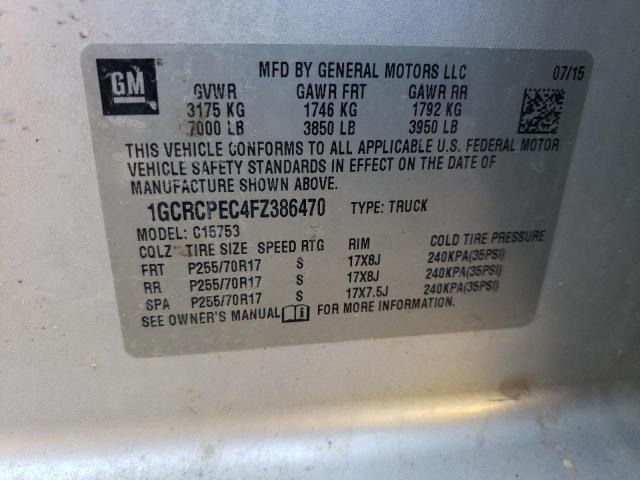 Фото 10 с аукциона – 2015 CHEVROLET SILVERADO с VIN 1GCRCPEC4FZ386470