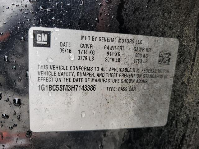 Photo 10 from auction – 2017 CHEVROLET CRUZE with VIN 1G1BC5SM3H7143386