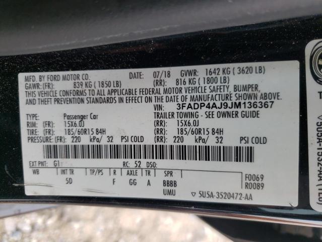 Photo 10 from auction – 2018 FORD FIESTA S with VIN 3FADP4AJ9JM136367