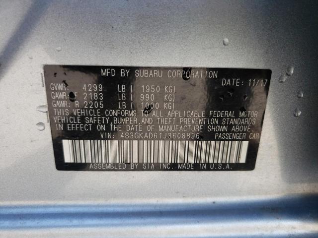 Photo 10 from auction – 2018 SUBARU IMPREZA PR with VIN 4S3GKAD61J3608896