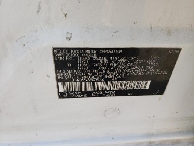 Photo 10 from auction – 2006 TOYOTA RAV4 with VIN JTMZD33V365008206