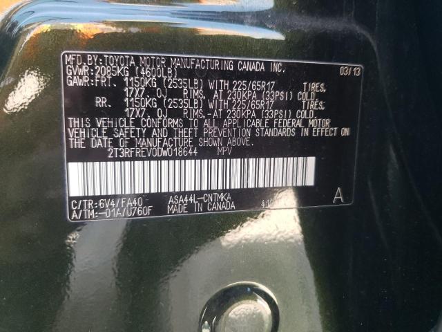 Photo 10 from auction – 2013 TOYOTA RAV4 XLE with VIN 2T3RFREV0DW018644